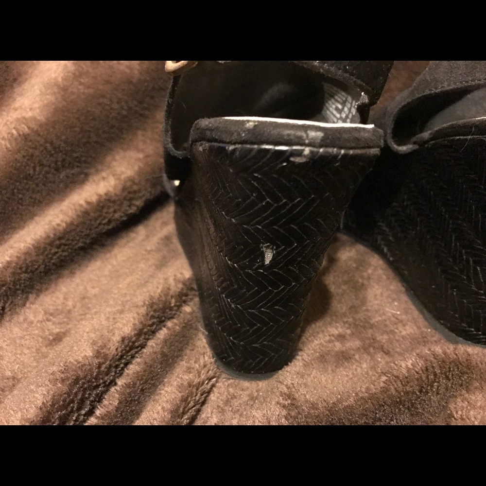 Black suede wedges - Picture 4 of 4